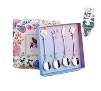Cuillères à soupe Coffret cadeau 4 pièces Cuillère à dessert Cuillère à glace en acier inoxydable Cuillère à café Cuillère à gâteau Dessert Cuillère à thé de l'après-midi Cuillère à crème glacée