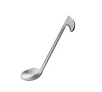 Cuillères à thé en acier inoxydable en forme de note de musique, cuillères noires à long manche pour thé glacé, crème glacée, expresso, cocktail, miel odgal