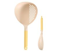 Cuillères De Cuisine Pour La Cuisson - Grande Louche Avec Manche En Silicone | Ustensiles À Soupe Perforés | Ensemble D'écumoire Résistant À La Chaleur Pour Servir Le Restaurant Appartement Dortoir No