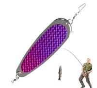 Cuillères de pêche Leurres | Leurres de pêche au Chat Lumineux et Pointus durs | Cuillères de dures avec hameçon Pointu et de Sang, appât de résistant Chocs pour la Truite dans Les