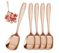 Cuillères de service à tête carrée en acier inoxydable,Cuillères de service à tête carrée en acier inoxydable - à crème glacée - de, cuillères à mesurer épaisses, cuillères