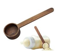 Cuillères doseuses - Cuillère doseuse en bois, cuillère à café en noyer noir | Cuillère à thé et sel de bain avec manche en bois, cuillères doseuses en bois pour grains de café, café moulu, protéines