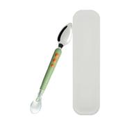 Cuillères | Double extrémité avec boîte de rangement | Cuillères alimentaires pour apprentissage | pour purée de fruits, glace, maison, école, voyage, pique-nique, restaurant, camping,