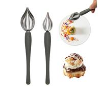 Cuillères En Acier Inoxydable 2 Pièces, Ustensiles De Cuisine, Outils De Service Alimentaire, Accessoires De Pâtisserie, Ustensiles De Cuisine Créatifs