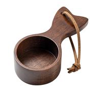 Cuillères en bois pour bateaux - Café à mesurer la cuillère | Cuuillère à café ergonomique | Outils de mesure et échelle la cuiillère à caffé avec cordon en cuir pour lait en poudre, farine, feuilles