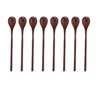 Cuillères en bois ustensiles de cuisine 8 pièces à long manche lisse sans odeur robuste cuillères à mélanger en bois durables pour la cuisson du matériel Phoebe