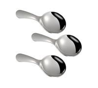 Cuillères en Manches Courtes,3 PCS Mini Pelle à Farine en Acier Inoxydable Cuillère à Cuillère à thé Mélange pour Dessert Thé Glacé Café Thé en Vrac Sucre ou Farine Cuillère à Soupe