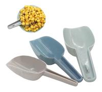 Cuillères en plastique empilables pour aliments, 3 pièces 6.5, 7.1, 8.3, ensemble de cuillères à farine polyvalentes avec crochet pour farine, glace, riz, pop-corn