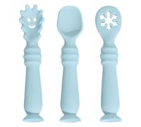Cuillères en Silicone pour Bébé, 3 Pcs - Ustensiles d'Alimentation Autonomes 6+ Mois, Sans BPA - Idéales pour le Sevrage et le Baby-Led Weaning