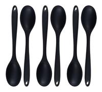 Cuillères en Silicone pour la cuisson, 6 pièces, 10.6 pouces, cuillères de service antiadhésives résistantes à la chaleur avec poignée antidérapante