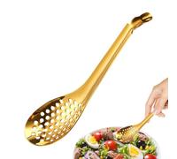 Cuillères perforées - Cuillère à caviar en acier, passoire de bar en argent et or, passoire de cuisine portable, accessoire de cuisine polyvalent, outil de mélange résistant | Sférification