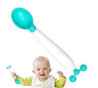 Cuillères pour bébé, cuillère d'alimentation rotative à 360 degrés, conception de détection de température cuillère de sevrage bébé poignée antidérapante changement de couleur cuillères à soupe pour