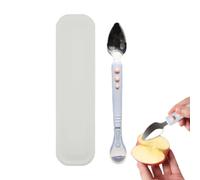 Cuillères pour | Double extrémité avec boîte de rangement | Cuillères alimentaires pour apprentissage | Pour Fruits, Glace, Nourriture, Camping, École,