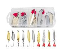 Cuillères pour La Pêche À La Truite,Spinnerbaits avec Hameçon pour Pêche - Cuillères pour Eau Salée - pour Rivière, Réservoir, Étang, Lac, Bord De Mer, Surf, Canal, Fleuve, Côte, en Eau Douce Et