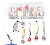 Cuillères pour la Pêche Artificielle,Leurres Tournants avec Hameçon pour La Pêche - Cuillère à Jigging - pour Étangs, Mers, Surfs, Lacs, Rivières, Réservoirs, Et en Extérieur