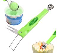 Cuilleur à Boules de Pastèque | Coupe-Fruits et Outil à Pastèque | Accessoire de Cuisine Portable Multi-Usages pour Crème Glacée Biscuits Desserts Salades Préparation Repas Maison