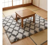 CUIMEI Décoration Intérieure Tapis 220 x 220 cm, Soft à Poils Longs Moelleux, Antidérapant, Intérieur Moderne Décoration, pour Salon Tapis de Chambre Doux, Pelucheux, carré