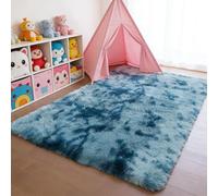 CUIMEI Décoration Intérieure Tapis 50 x 330 cm, Moelleux, Antidérapant Épais, Lavable, Nature Mono Design Moderne, pour Chambre d'enfant Descente de Lit Chambre Tapis, Bleu Foncé