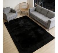 CUIMEI Tapis Chambre Bebe 390 x 430 cm, Confortable, Polyester Lavable, Parfait pour La Maison Différentes Tailles, pour Canapé Antidérapant et Lavable, Tapis, Noir