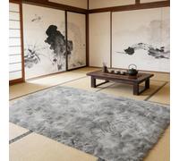 CUIMEI Tapis Chambre Enfant 190 x 200 cm, Confortable, Polyester Lavable, Parfait pour La Maison Différentes Tailles, pour Canapé Tapis avec Doux et Confortable, Gris Clair