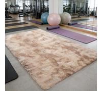 CUIMEI Tapis Chambre Enfant 70 x 140 cm, Dessous Antidérapant, Lavable à 30 Degrés, Super Doux, Aspect Fourrure, pour Salon Extra Doux et Confortable Tapis, Beige