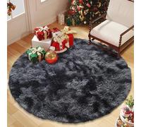 CUIMEI Tapis de Chambre Ado 285 x 285 cm, Dessous Antidérapant, Lavable à 30 Degrés, Super Doux, Aspect Fourrure, pour Salon Tapis Salon, Antidérapant, Gris Foncé