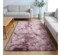 CUIMEI Tapis de Chambre Ado 320 x 380 cm, Dessous Antidérapant, Lavable à 30 Degrés, Super Doux, Aspect Fourrure, pour Salon Tapis pour Salon Moquette Grande, Rose Pourpre
