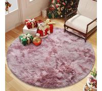 CUIMEI Tapis de Chambre Ado 60 x 60 cm, Dessous Antidérapant, Lavable à 30 Degrés, Super Doux, Aspect Fourrure, pour Salon Tapis Salon, Antidérapant, Rose Pourpre