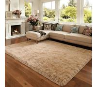 CUIMEI Tapis Moderne 120 x 230 cm, Rectangulaire, Shaggy Doux et Confortable, Moelleux et Lavable, pour Chambre Moelleux et Lavable - Tapis, Beige