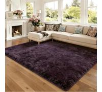 CUIMEI Tapis Moderne 220 x 340 cm, Rectangulaire, Shaggy Doux et Confortable, Moelleux et Lavable, pour Chambre Moelleux et Lavable - Tapis, Gris Violet