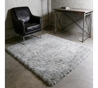 CUIMEI Tapis Moderne 270 x 365 cm, Moelleux, Antidérapant Épais, Lavable, Nature Mono Design Moderne, pour Chambre d'enfant The Tapis de Salon Élégant, Gris argenté