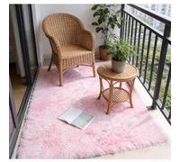 CUIMEI Tapis Moderne 300 x 340 cm, Grande Taille, Àpoils Longs Shaggy, Lavable, Sûr et Antidérapant, pour Chambre Moquette pour Chambre et Salon, Rose Clair