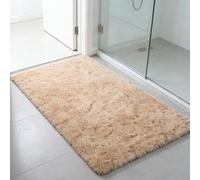 CUIMEI Tapis Moderne 55 x 105 cm, Moelleux, Antidérapant Épais, Lavable, Nature Mono Design Moderne, pour Chambre d'enfant Home Tapis Salon Chambre, Beige
