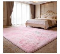 CUIMEI Tapis Salon Moderne 70 x 140 cm, Grande Taille, Àpoils Longs Shaggy, Lavable, Sûr et Antidérapant, pour Chambre Antidérapant et Lavable, Tapis, Rose Clair