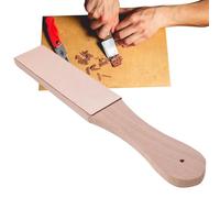 Cuir À Affûter, Bloc d'Affûtage, Outil de Finition Double Face avec Manche Ergonomique pour Couteaux de Cuisine et Ciseaux à Bois