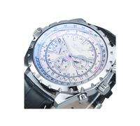 (CUIR BLANC) Montres mécaniques de luxe pour hommes WINNER 2017 Montres-bracelets automatiques pour