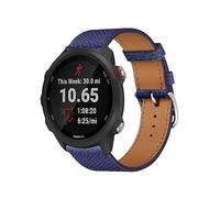 Cuir Bracelets de Remplacement pour Garmin Forerunner 245/55, Bracelet de Cuir Véritable Remplacement Compatible avec Garmin Forerunner 245/55 pour Homme Femme (22)