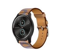 Cuir Bracelets de Remplacement pour Garmin Vivomove Sport/Luxe/Style/Hr/Trend, Bracelet de Cuir Véritable Remplacement Compatible avec Vivomove Sport/Luxe/Style/Hr/Trend pour Homme Femme (16)