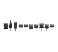 Cuir Brunissoir Pack 10Pcs En Bois Outil De Brunissage Électrique Slicker Pointe Poli Noir Professionnel En Cuir Kit De Polissage Pour Artisanat En Cuir BRICOLAGE Bois De Santal M3