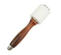Cuir Carving Marteau, DIY Leathercraft Maillet, peau de vache Sew Club, tête droite en nylon Poignée en bois 21 cm