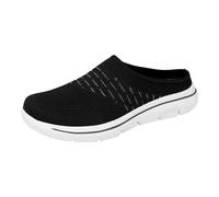 Cuir Chaussures De Marche Sandales Homme Mode printemps et été hommes chaussures de sport fond plat légère respirant sans lacet confortable couleur Espadrilles Homme Sandale Homme Sandales (Black, 47)