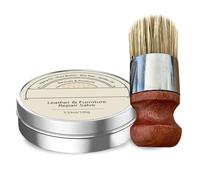 Cuir Crème réparatrice avec brosse, polisseur, restaurateur et protecteur pour le cuir (chaussures, canapés et meubles)