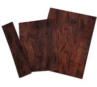 Cuir de buffle flammé en marron nuagé, châtaigne, tabac | Cuir épais avec caractère en bois - 3,0-3,2 mm | Pièce en cuir - Sélection | Cuir nubuck engraissé, ciré