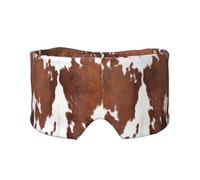 Cuir de vache marron,Masque pour les yeux bloquant la lumière Cache-yeux et cache-oreilles pour le sommeil