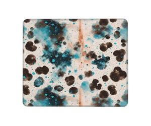 Cuir De Vache Primitif Brun Cyan De L'Ouest Tapis De Souris Antidérapant Mouse Pad Petit Mousepad pour Travail Jeu Bureau 25X30Cm