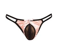 Cuir, Latex et Vernis Sexy pour Homme, sous-vêtements pour Hommes Slips Mignon en Maille avec nœud et Design offrant Une Sensation de légèreté et de Confort