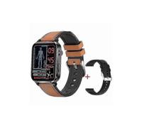 (Cuir marron) Montre intelligente glycémie Sangao Laser Traitement de santé Température précise Oxygène