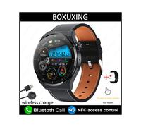 (Cuir noir) compatible avec la montre connectée Huawei NFC pour adultes GT3 Pro, écran HD 390 x 390, fréquence