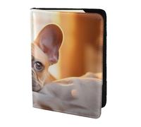 Cuir Passeport Titulaire Couverture Cas Animal Chien Bouledogue Français2 Imprimer Écologique En Cuir Voyage Essentiels