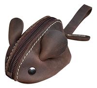 Cuir Petit Porte-Monnaie Vintage Mini Porte-Monnaie Hommes Femmes Petit Portefeuille Mignon Souris Rat Fermeture éclair Porte-clés Sac de Rangement